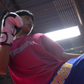 Kids Muay Thai classes boy kicking bag at Ultimate Martial Arts & Fitness gym (Mississauga, GTA, Ontario, Canada)