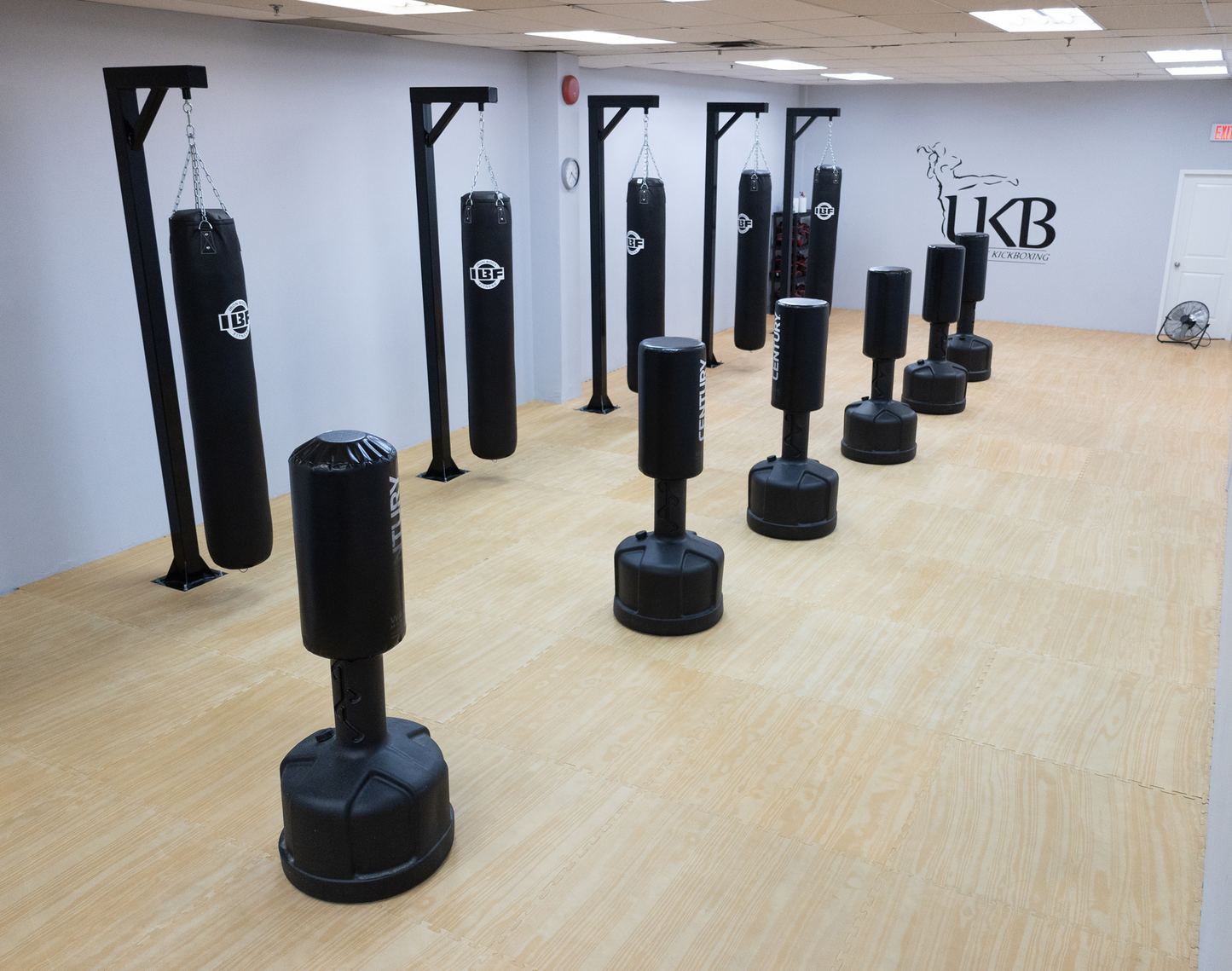 Image of the women's gym area at Ultimate Martial Muay Thai and Kickboxing gym in Mississauga, Ontario, Canada
